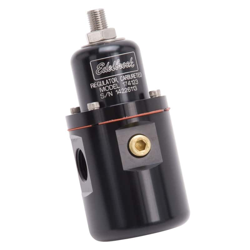 Edelbrock — Edelbrock Fuel Pressure Regulator Carbureted 160 GPH 5-10 PSI 3/8In In/Out Returnless Black
PUMPS - view 4