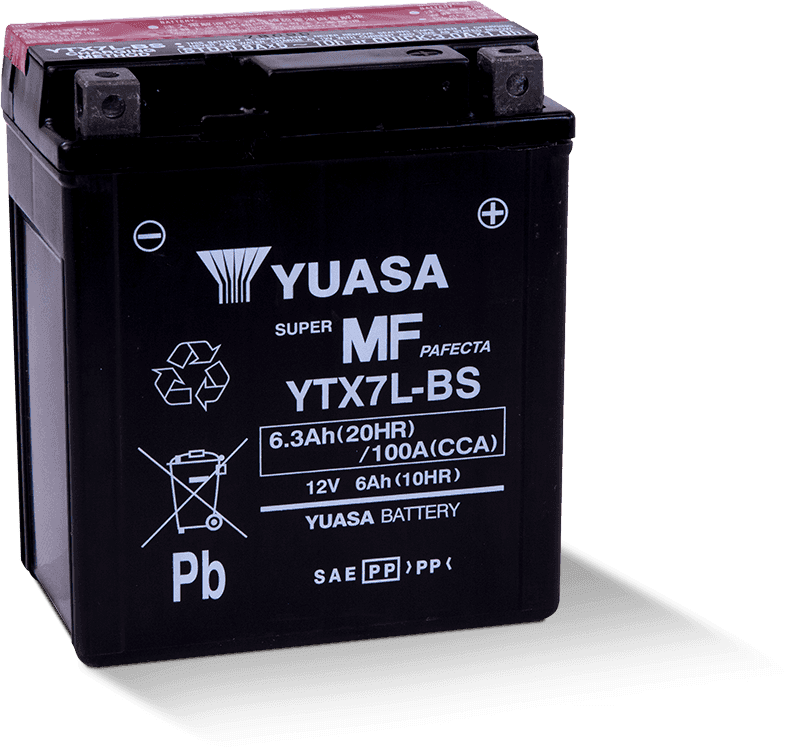Yuasa Battery — Yuasa YTX7L-BS Maintenance Free AGM 12-Volt Battery w/Bottle - view 2
