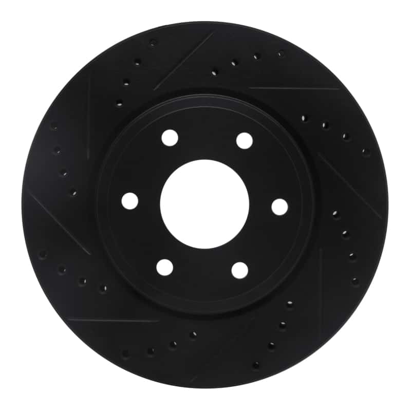R1 Concepts — R1 05-21 Nissan Frontier Front Left Drilled & Slotted Black Brake Rotor
R1 Brake Rotor Drill - view 1