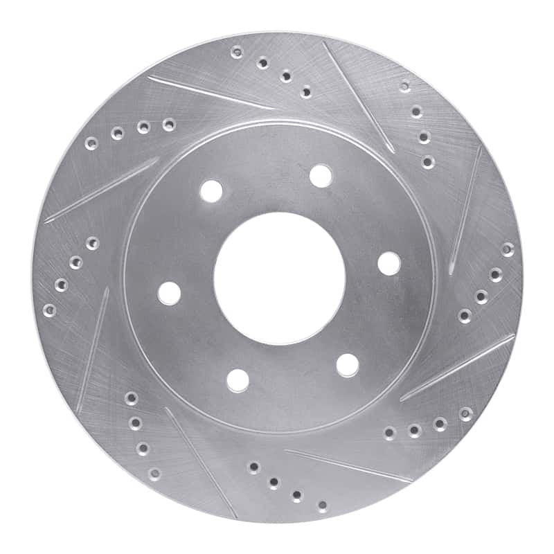 R1 Concepts — R1 04-05 Infiniti QX56 Front Right Drilled & Slotted Silver Brake Rotor
R1 Brake Rotor Drill - view 1