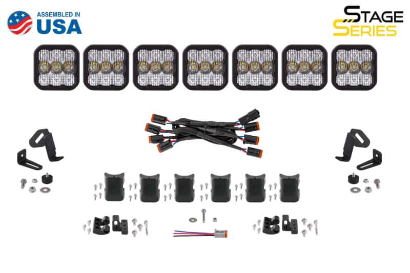 Diode Dynamics — Diode Dynamics SS5 Pro Universal CrossLink 7-Pod Lightbar - Yellow Combo - view 4