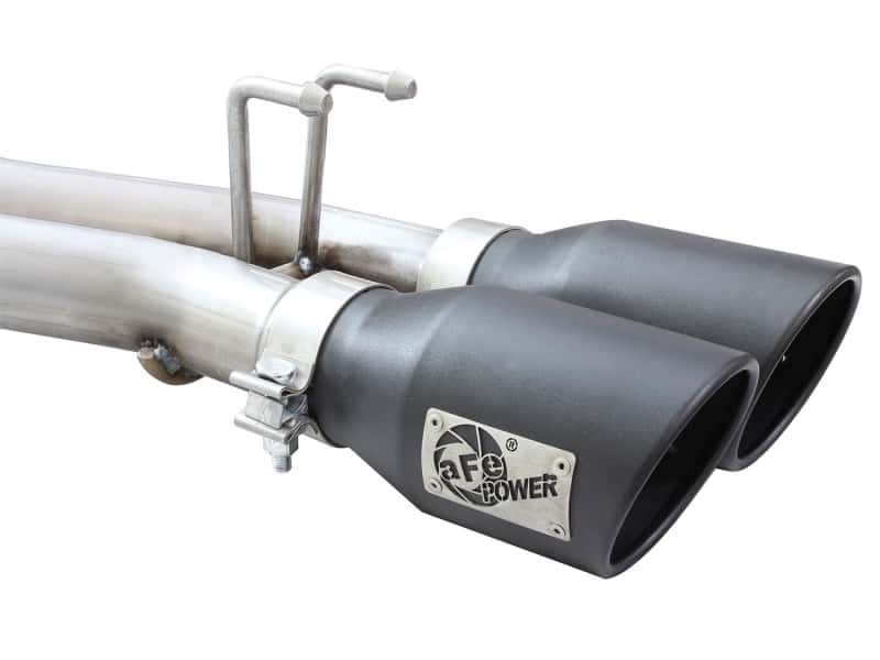 aFe — aFe Rebel Series Cat-Back 2.5in Dual Center Exit SS Exhaust w/ Black Tips 07-14 Jeep Wrangler V6
Cat-Back Exhaust - view 5
