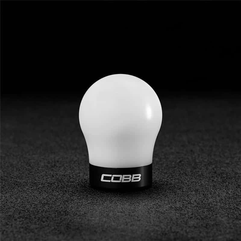 COBB — Cobb Ford 13-14 Focus ST/14-15 Fiesta ST White Shift Knob - Black Base - view 2