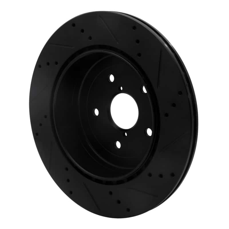 R1 Concepts — R1 08-20 Subaru WRX Rear Left Drilled & Slotted Black Brake Rotor
R1 Brake Rotor Drill - view 4