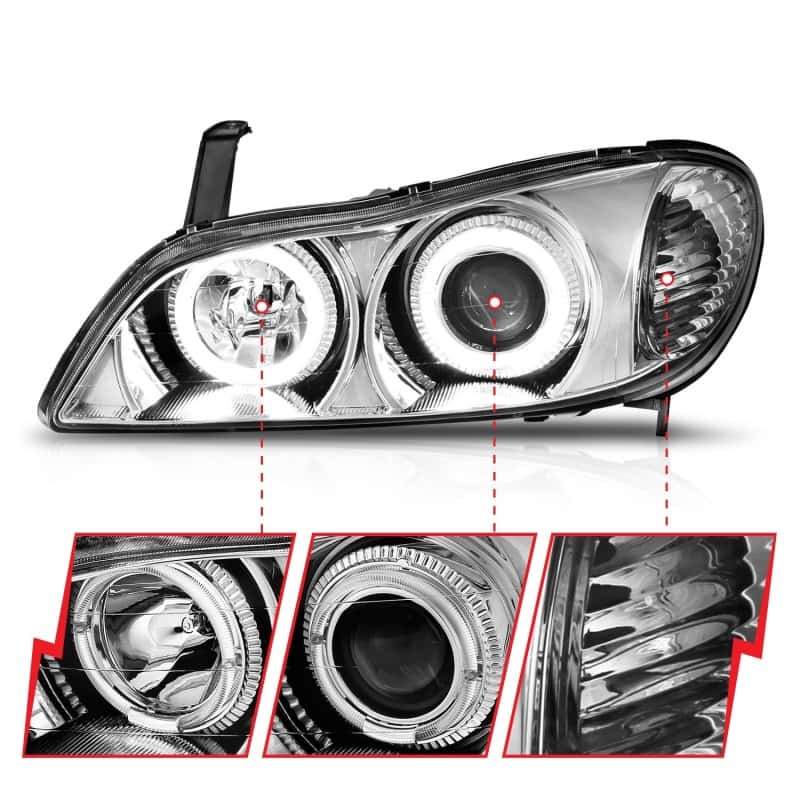 ANZO — ANZO 2000-2004 Infiniti I30 Projector Headlights w/ Halo Chrome
Head Light Set
HdLtSet - view 4