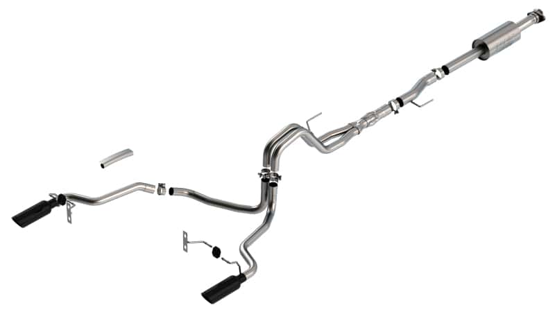 Borla — Borla F-150 2021 5.0L 4dr CC SB EC STB Lariat/KR/Platinm/LTD 3/2.25 SRE Cat-Back ATAK Black CHR Tips
Cat-Back System - view 2