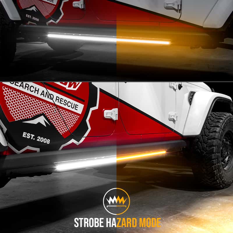 XKGLOW — XK Glow Jeep & Truck Running Board Light w/ Turn Signal 2x48in White + Amber - view 2