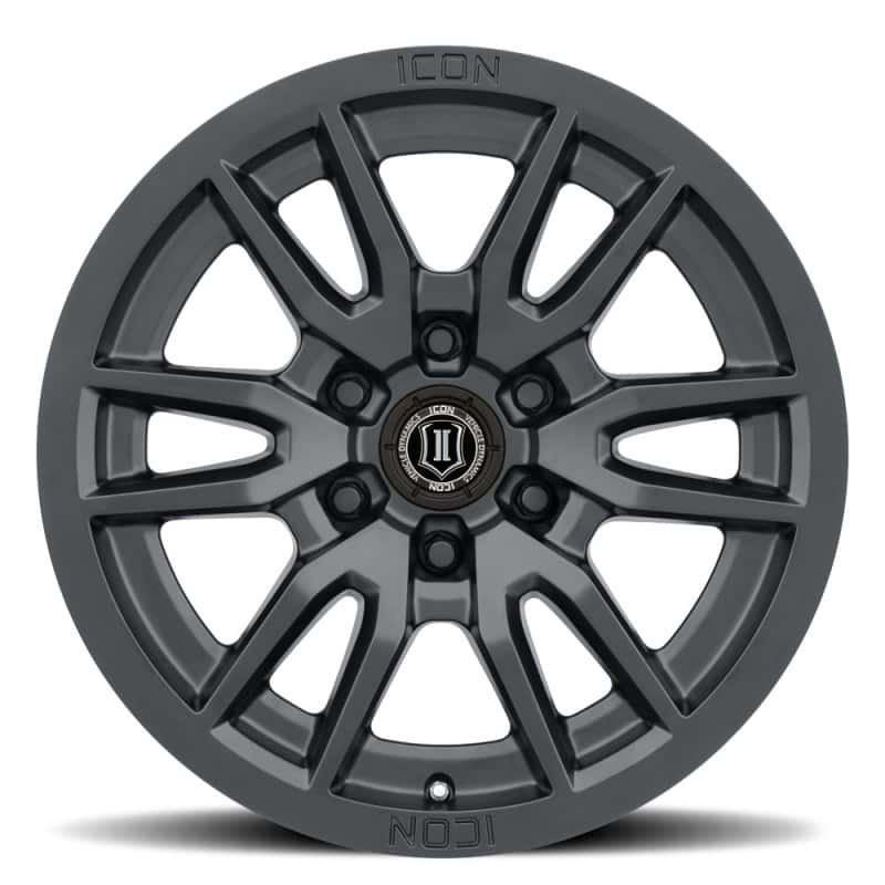 ICON — ICON Vector 6 17x8.5 6x5.5 0mm Offset 4.75in BS 106.1mm Bore Satin Black Wheel
VECTOR 6 WHEEL - view 2