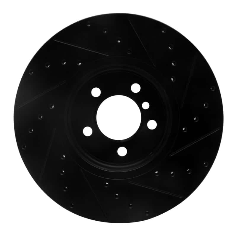 R1 Concepts — R1 03-05 Land Rover Range Rover Front Left Drilled & Slotted Black Brake Rotor
R1 Brake Rotor Drill - view 5