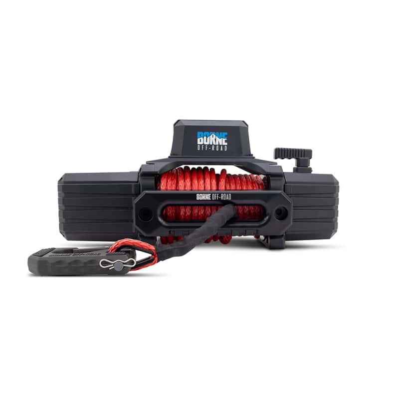 Borne Off-Road — Borne Off-Road 12K Winch - Red Synthetic Rope - view 9