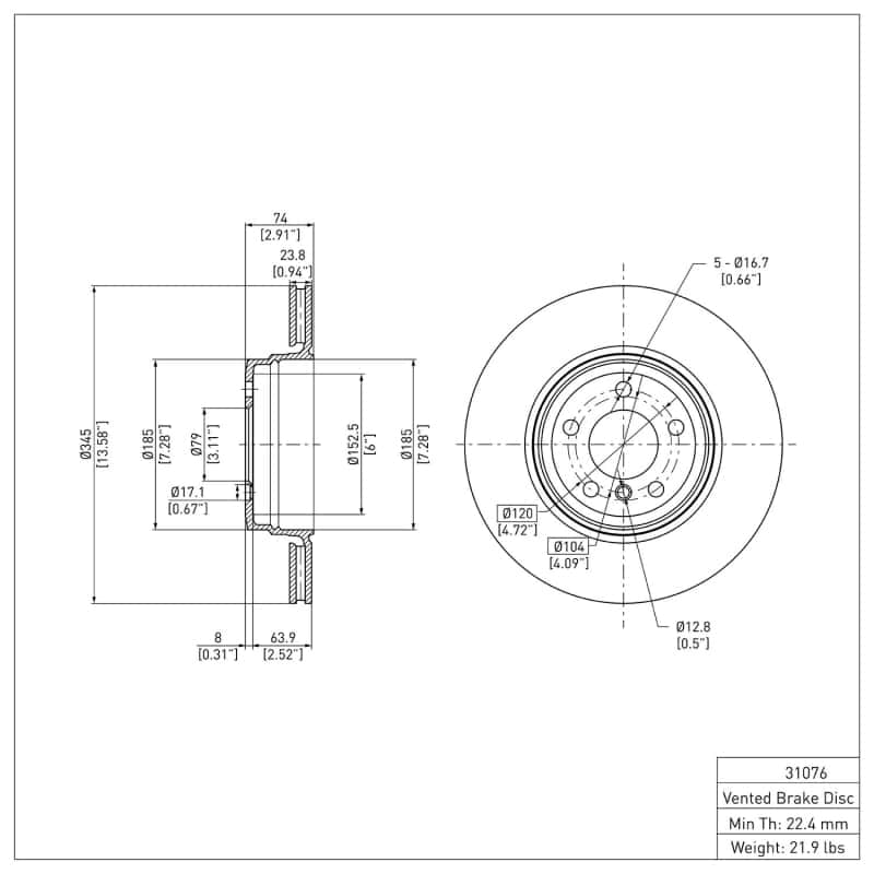DFC — DFC 05-08 BMW 760i Rear GeoSPEC Coated Rotor
DFC Brake Rotor - view 2