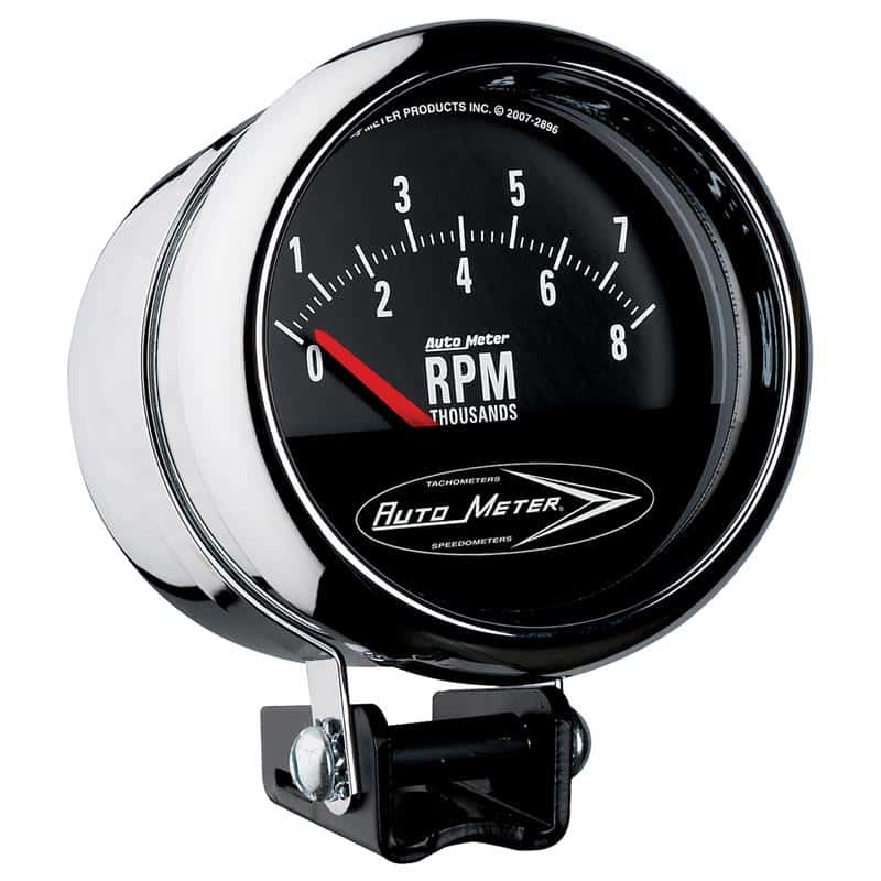 AutoMeter — Autometer Traditional Chrome 3-3/4in 8k w/ Retro Short Sweep Tachometer
3-3/4" TACH, 8,000 R - view 2