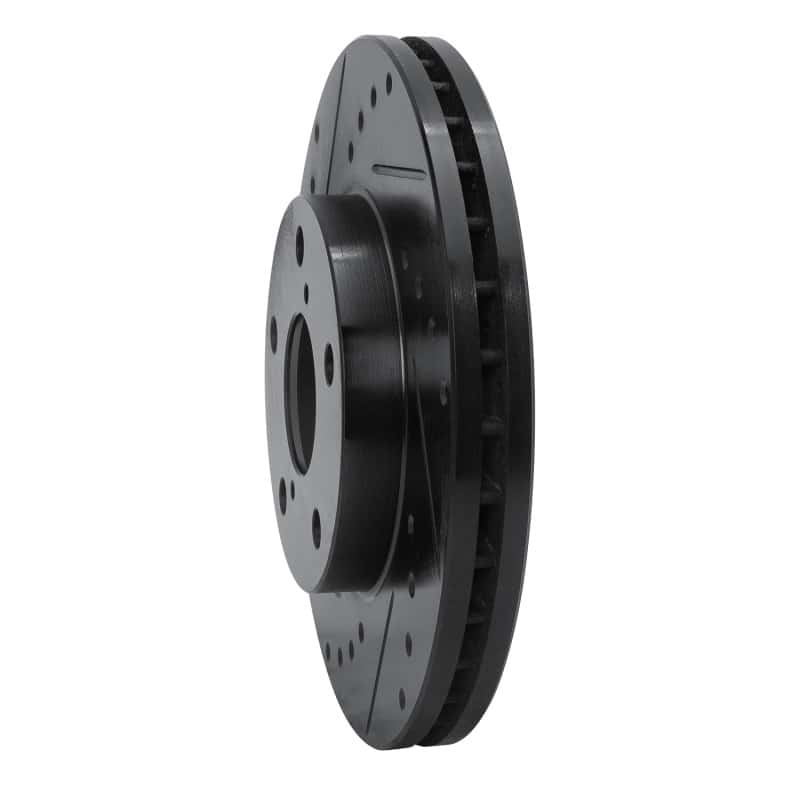 R1 Concepts — R1 92-98 Lexus SC300 Front Left Drilled & Slotted Black Brake Rotor
R1 Brake Rotor Drill - view 2