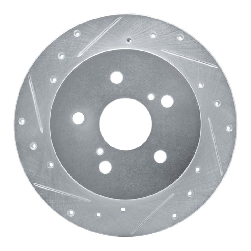 R1 Concepts — R1 15-25 Lexus ES350 Rear Left Drilled & Slotted Silver Brake Rotor
R1 Brake Rotor Drill - view 1