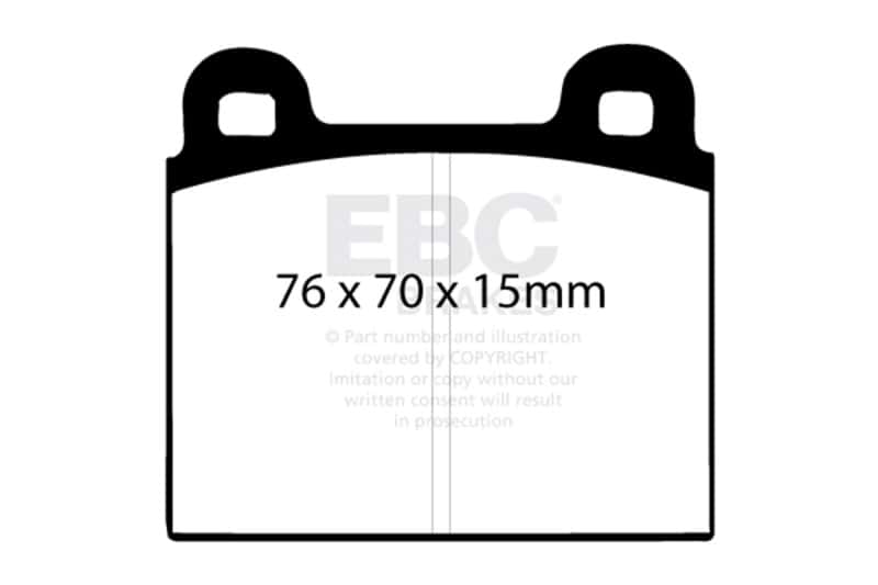 EBC — EBC 70-75 Alfa Romeo Montreal 2.6 Redstuff Front Brake Pads
Disc Brake Pad - view 1
