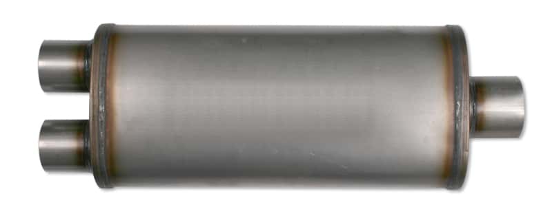 Diamond Eye Performance — Diamond Eye Muffler 3-1/2in DL IN/SGL OUT 22in BODY 28in OVERALL OVAL
MUFFLER; 3.5in.; S/D - view 3