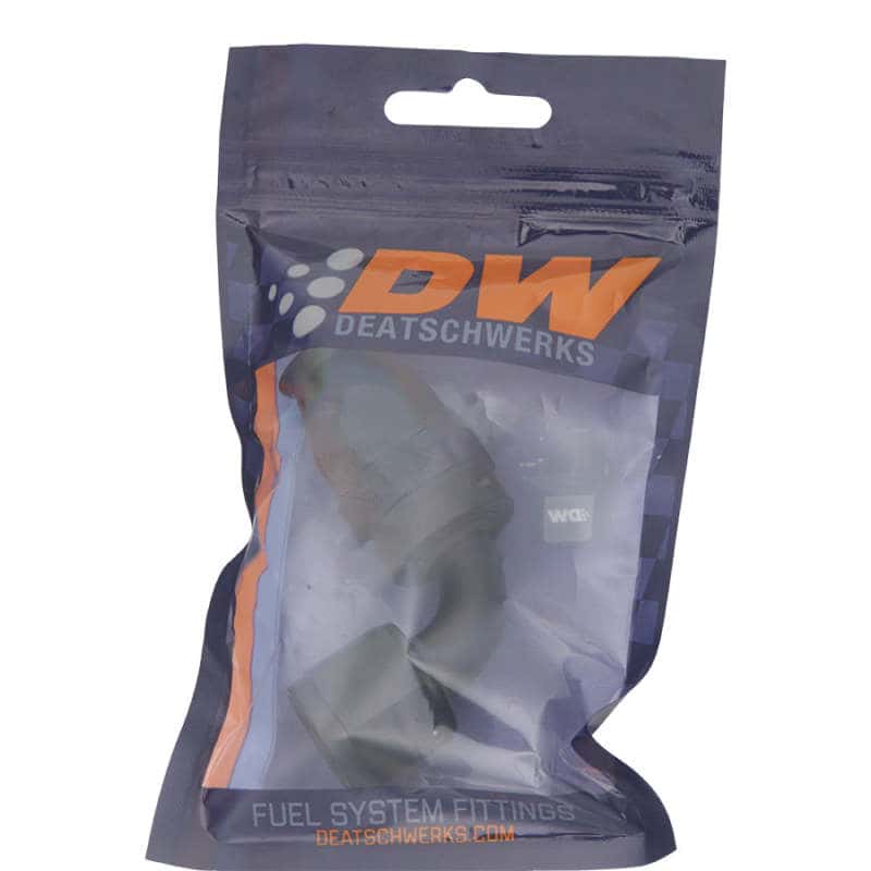 DeatschWerks — DeatschWerks 8AN Female Swivel 90-Degree Hose End PTFE (Incl 1 Olive Insert) - Anodized Matte Black
Lines & Fittings - view 2
