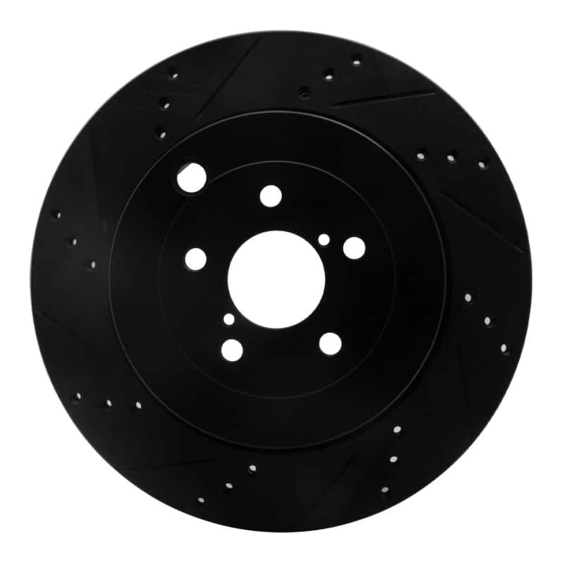 R1 Concepts — R1 17-25 Subaru BRZ Rear Left Drilled & Slotted Black Brake Rotor
R1 Brake Rotor Drill - view 1