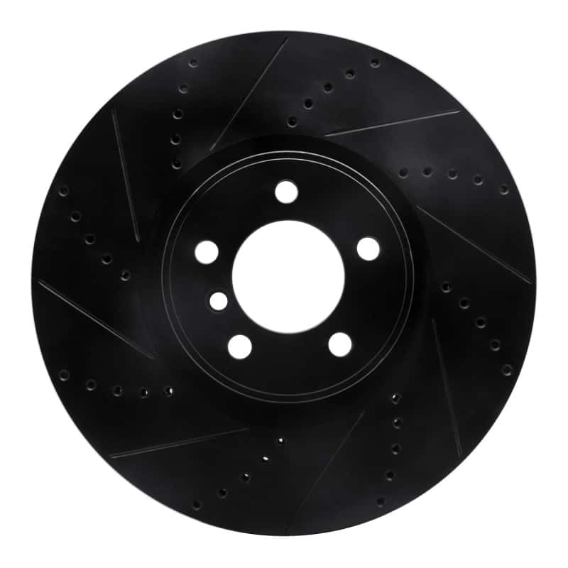 R1 Concepts — R1 10-12 Land Rover Range Rover Front Left Drilled & Slotted Black Brake Rotor
R1 Brake Rotor Drill - view 1