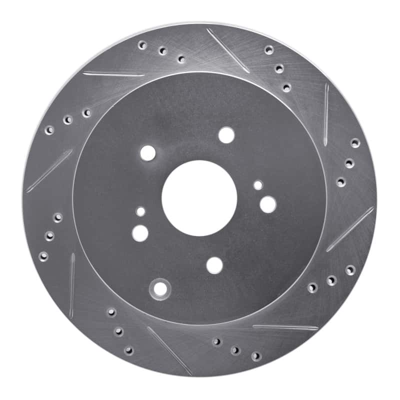 R1 Concepts — R1 09-17 Suzuki Grand Vitara (Mexico) Rear Right Drilled & Slotted Silver Brake Rotor
R1 Brake Rotor Drill - view 1