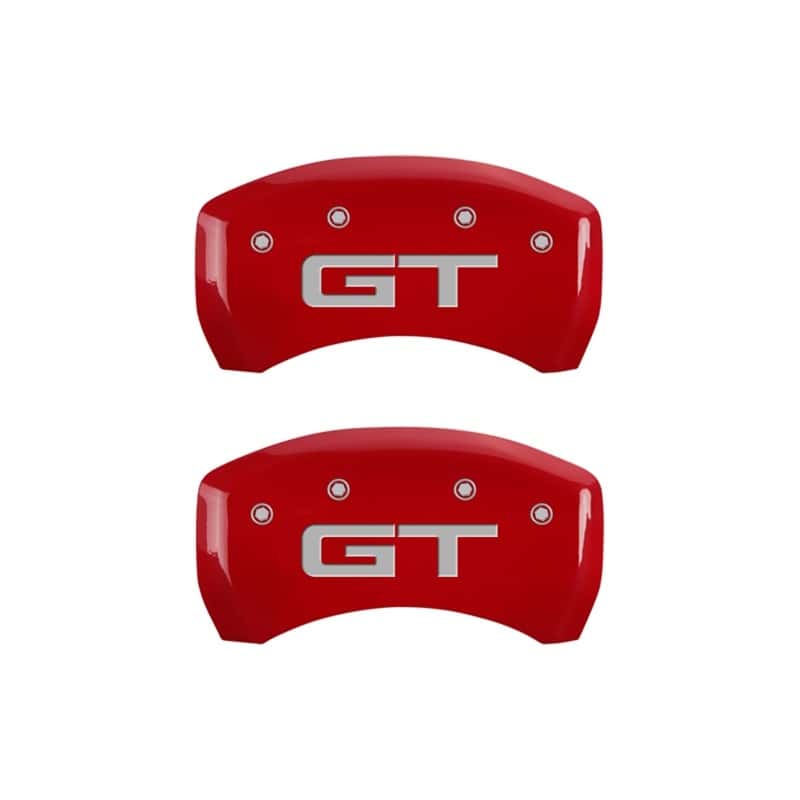 MGP — MGP Rear set 2 Caliper Covers Engraved Rear 2015/GT Red finish silver ch
Caliper Covers - view 1