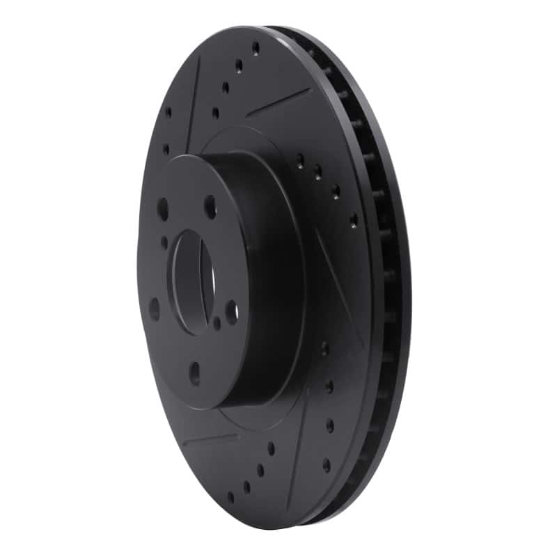 R1 Concepts — R1 90-16 Saab 9-2X Front Left Drilled & Slotted Black Brake Rotor
R1 Brake Rotor Drill - view 2