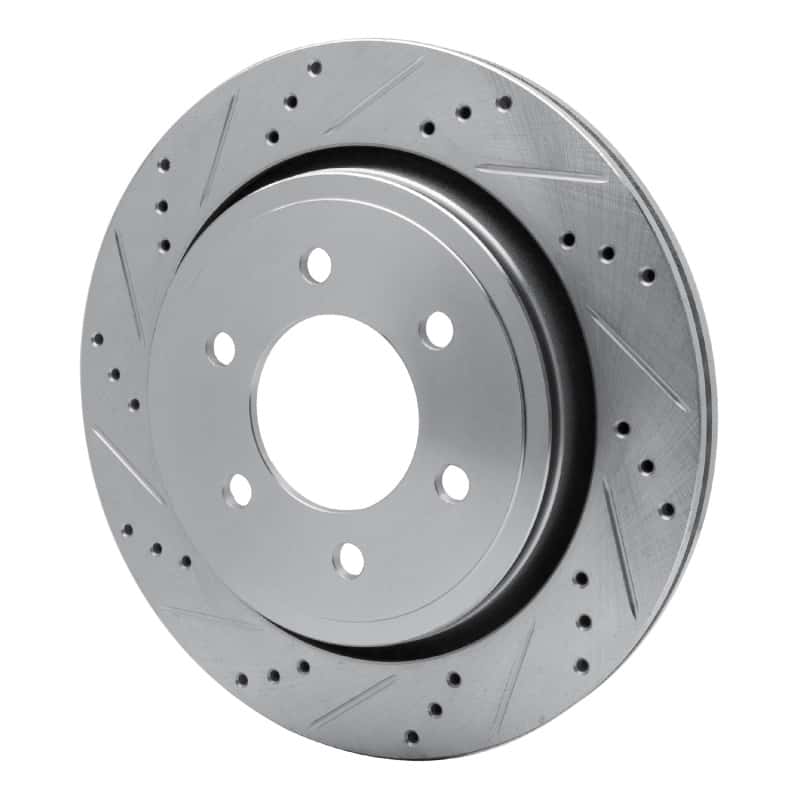 R1 Concepts — R1 15-17 Ford F-150 4WD Rear Left Drilled & Slotted Silver Brake Rotor
R1 Brake Rotor Drill - view 2
