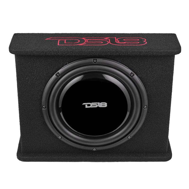 DS18 — DS18 Single 12in Shallow Subwoofer and Enclosure 350 Watts RMS Amplified Sealed Black Carpet - view 3