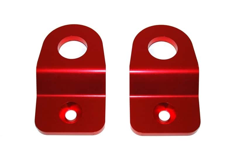 Torque Solution — Torque Solution Red Radiator Stay Bracket: 08-11 Subaru Impreza/08-13 WRX/STi/05-09 Legacy - view 1