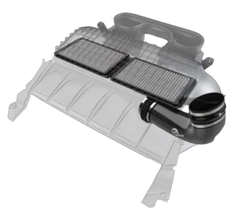 aFe — aFe Super Stock Carbon Fiber Pro Dry S Induction System 2021 RAM 1500 TRX V8-6.2L SC
Super Stock Intake - view 2
