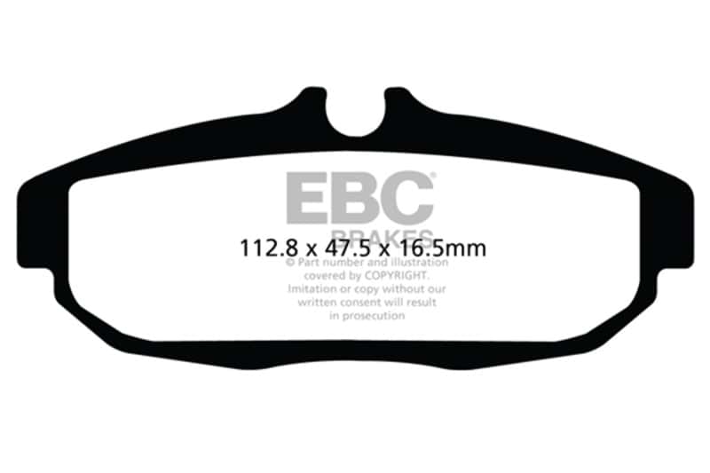 EBC — EBC 12 Ford Mustang 5.8 Supercharged (GT500) Shelby Ultimax2 Rear Brake Pads
Disc Brake Pad - view 1