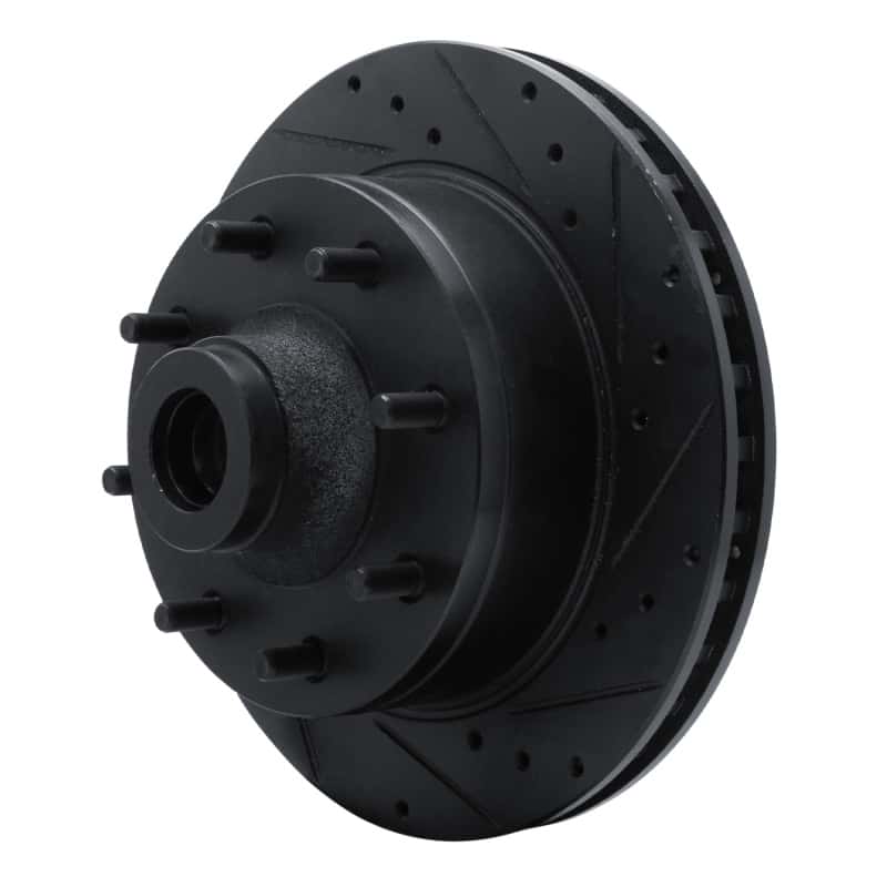 R1 Concepts — R1 78-97 Dodge B200 / B200 Van / B250 Front Right Drilled & Slotted Black Brake Rotor
R1 Brake Rotor Drill - view 2
