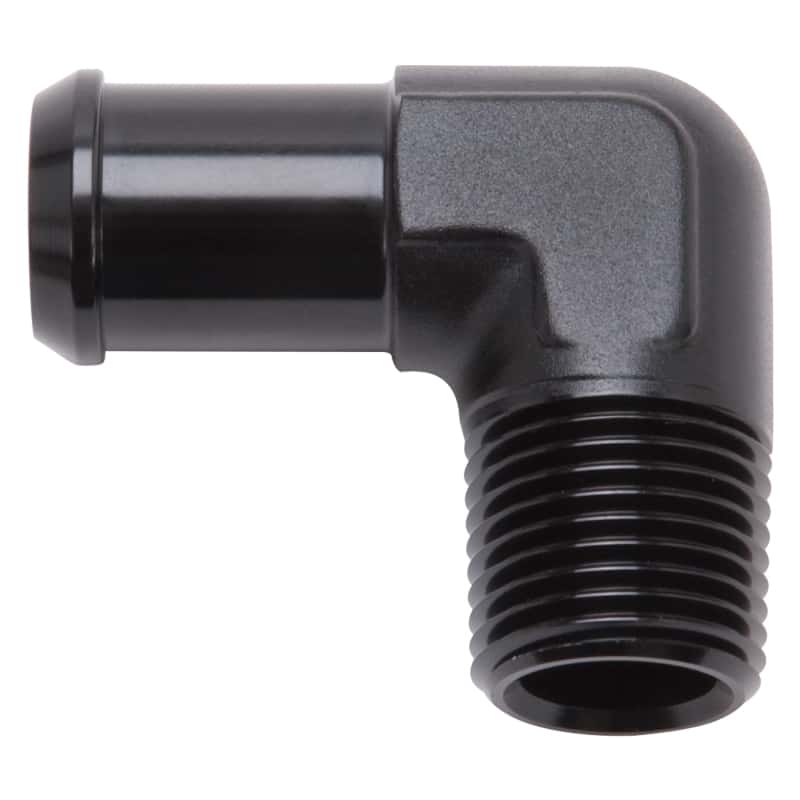 Edelbrock — Edelbrock Hose End 90-Deg 1/2In NPT to 1/2In Barb Black Anodize
KIT PARTS - view 2