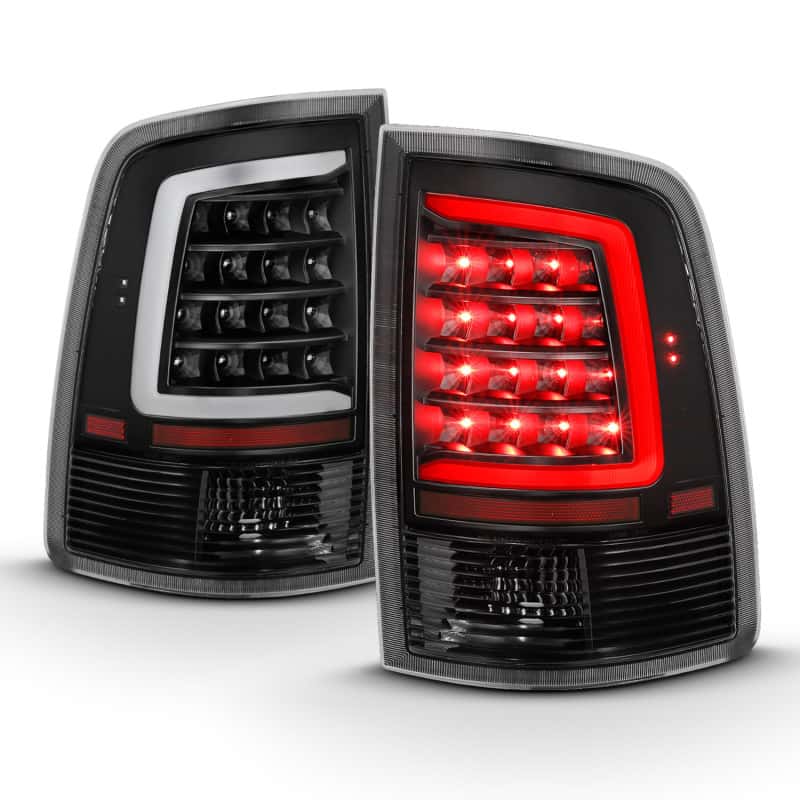 ANZO — ANZO 2009-2018 Dodge Ram 1500 LED Taillight Plank Style Black w/Clear Lens - view 16