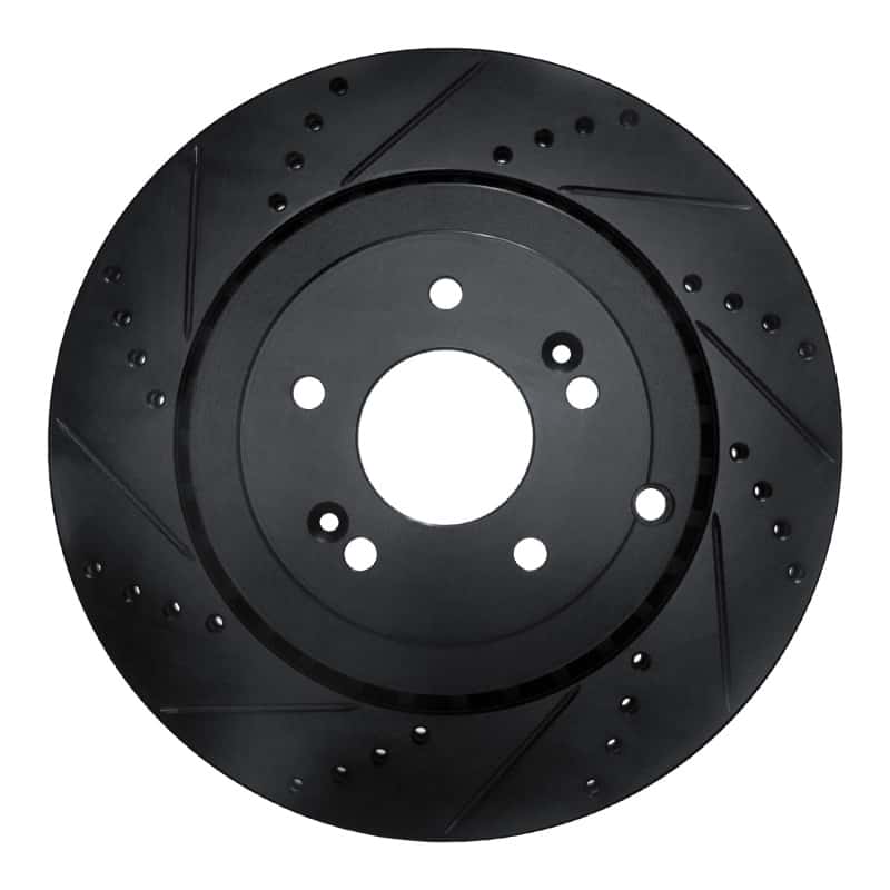 R1 Concepts — R1 18-25 Genesis G70 Rear Left Drilled & Slotted Black Brake Rotor
R1 Brake Rotor Drill - view 5