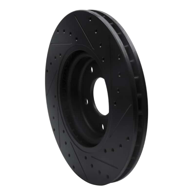 R1 Concepts — R1 98-06 Jaguar XK8 Front Left Drilled & Slotted Black Brake Rotor
R1 Brake Rotor Drill - view 4