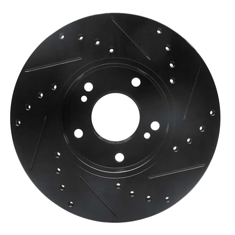 R1 Concepts — R1 89-99 Infiniti I30 Front Left Drilled & Slotted Black Brake Rotor
R1 Brake Rotor Drill - view 5