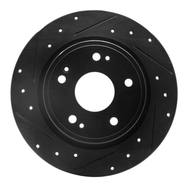 R1 Concepts — R1 2016-2025 Honda Accord Sedan Rear Left Drilled & Slotted Black Brake Rotor
R1 Brake Rotor Drill - view 1