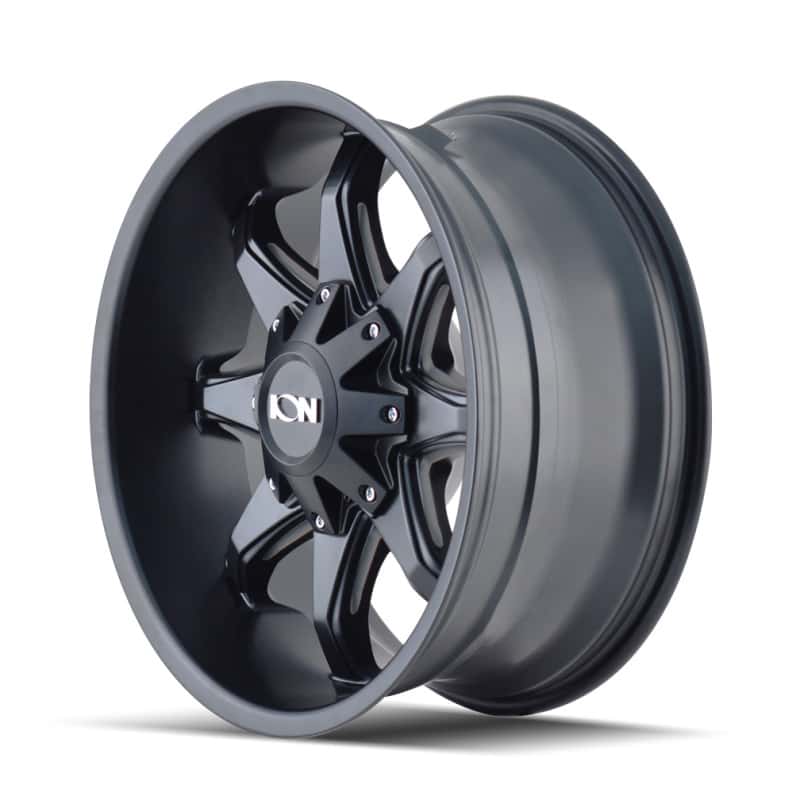 ION Wheels — ION Type 181 17x9 / 5x114.3 BP / -12mm Offset / 87mm Hub Satin Black/Milled Spokes Wheel - view 4