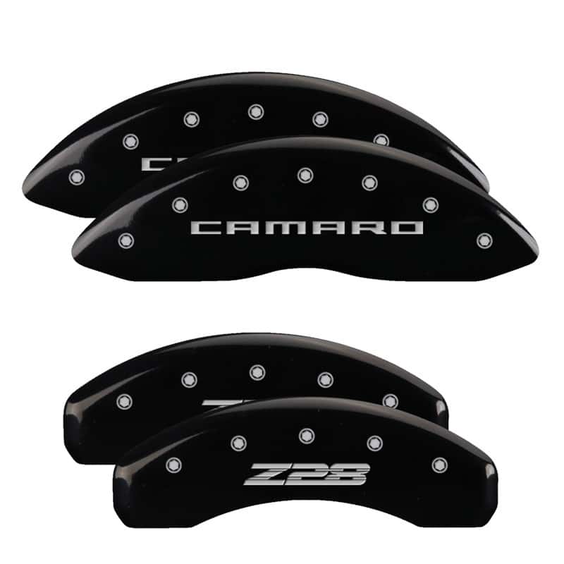 MGP — MGP 4 Caliper Covers Engraved Front Gen 5/Camaro Engraved Rear Gen 5/Z28 Black finish silver ch
Caliper Covers - view 1