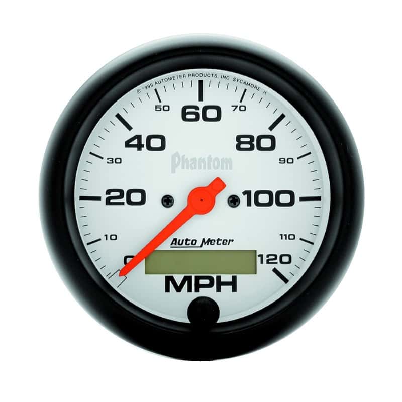 AutoMeter — Autometer Phantom 3-3/8in 120MPH Speedometer Electric Program w/ LCD Odometer
3-3/8" SPEEDO, 120 M - view 1