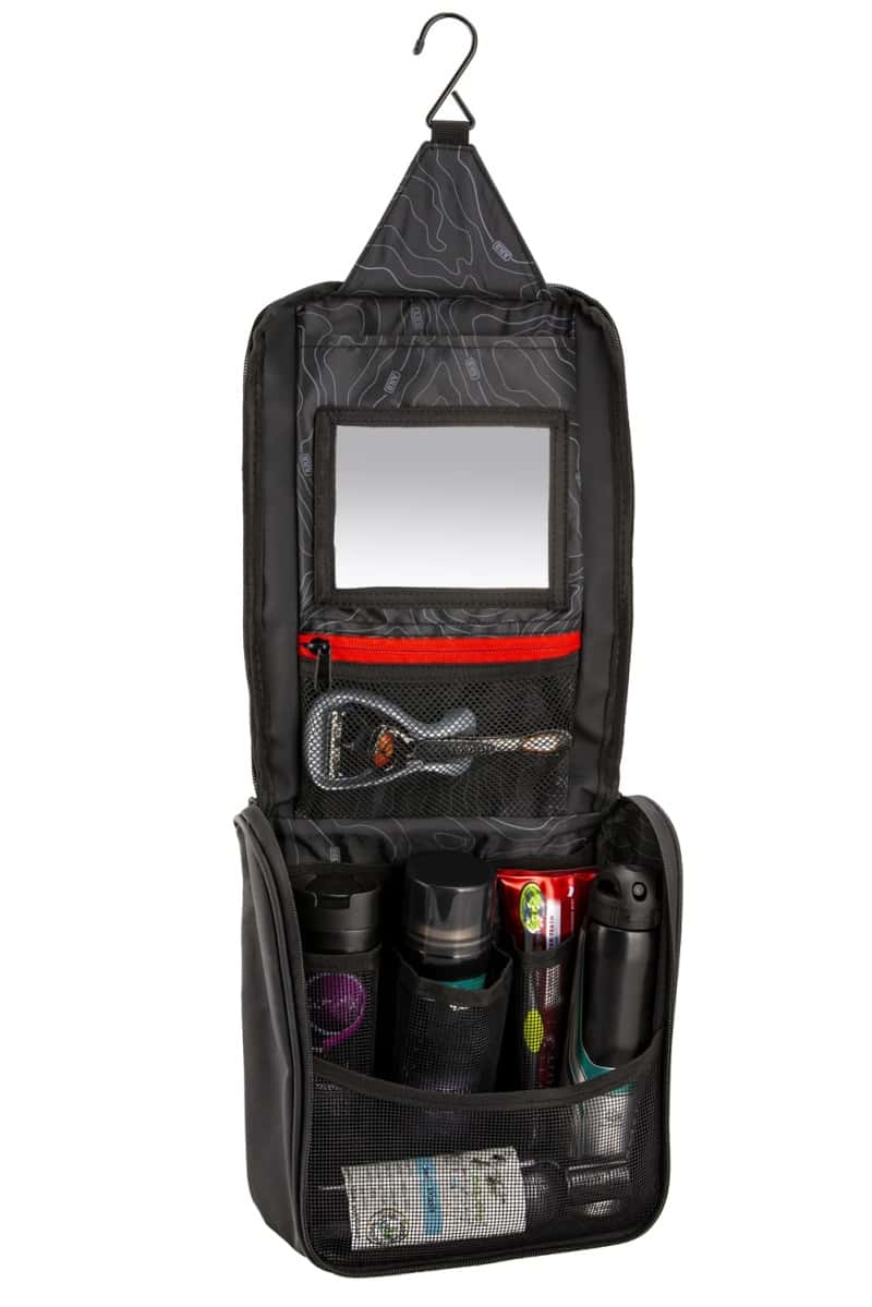 ARB — ARB Toiletries Bag Charcoal Finish w/ Red Highlights PVC Outer Shell Mesh Pockets Mirror
Toiletries Bag - view 4