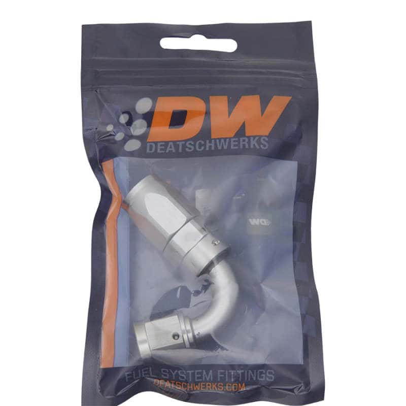 DeatschWerks — DeatschWerks 6AN Female Swivel 120-Degree Hose End CPE - Anodized DW Titanium - view 1