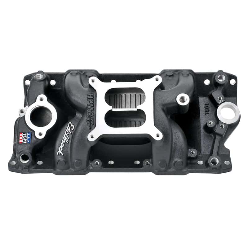 Edelbrock — Edelbrock Intake Manifold RPM Air-Gap Small-Block Chevy 262-400 Black
MANIFOLD - view 3