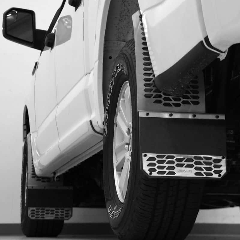Putco — Putco 15-20 Ford F-150 - Set of 2 Mud Skins - Brushed SS w/ Hex Shield
Mud Flap - view 1