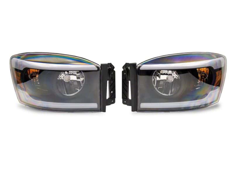 Raxiom — Raxiom 06-09 Dodge RAM 1500/2500/3500 Axial Headlights w/ SEQL LED Bar- Blk Housing (Clear Lens)
Headlights - view 2