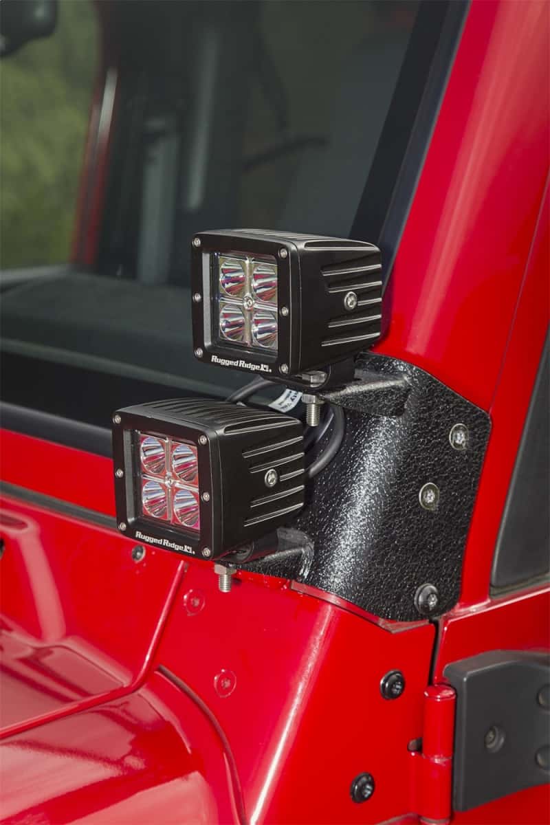 Rugged Ridge — Rugged Ridge 97-06 Jeep Wrangler TJ Textured Black Dual A-Pillar Light Mount
OrdRacingLampMnt
OFFROAD_LIGHTING - view 6