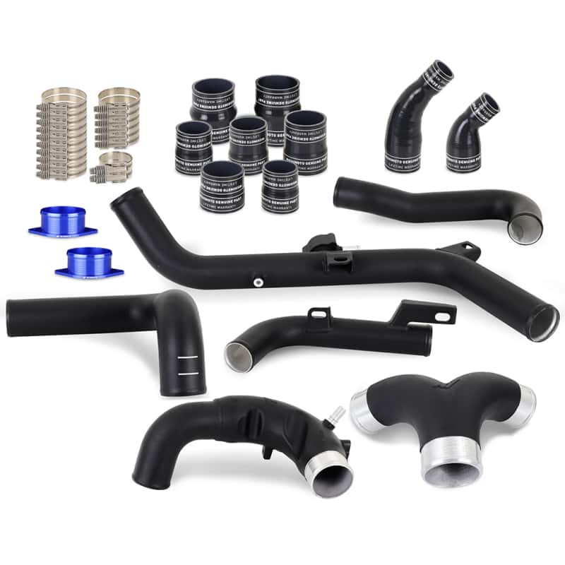 Mishimoto — Mishimoto 2021+ Ford Bronco 2.7L High-Mount Intercooler Pipe Upgrade Kit - Wrinkle Black
Intercooler Pipe Set - view 1