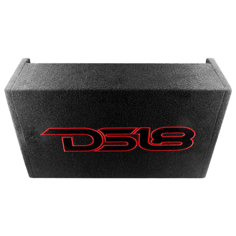 DS18 — DS18 Single 10in Shallow Subwoofer and Enclosure 300 Watts RMS Downfiring Sealed Black Carpet - view 4