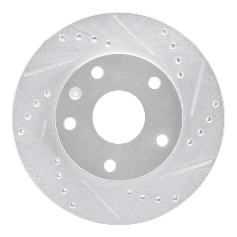 R1 Concepts — R1 99-02 Daewoo Leganza Front Right Drilled & Slotted Silver Brake Rotor
R1 Brake Rotor Drill - view 1